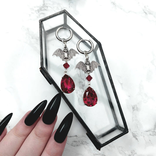 'Dusk' Earrings (Blood Red)