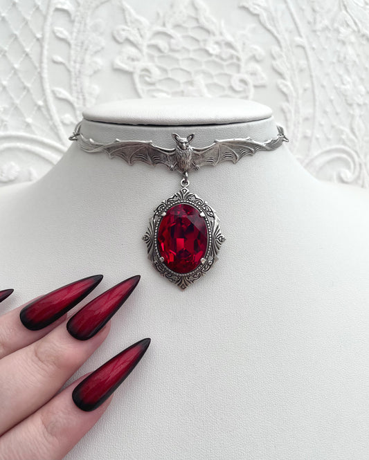 CLEARANCE! 'Twilight Crypt' Necklace (Blood Red)