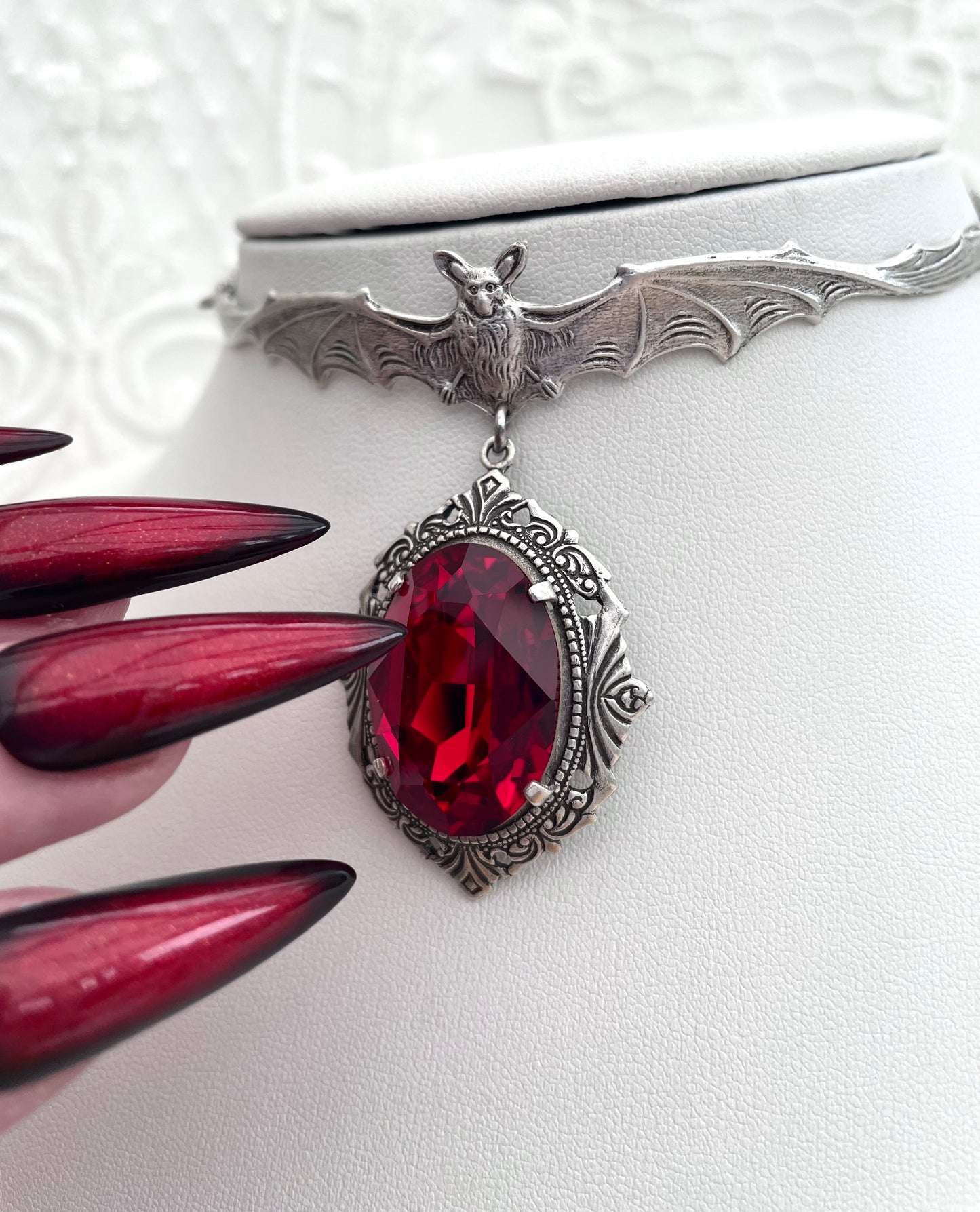 CLEARANCE! 'Twilight Crypt' Necklace (Blood Red)