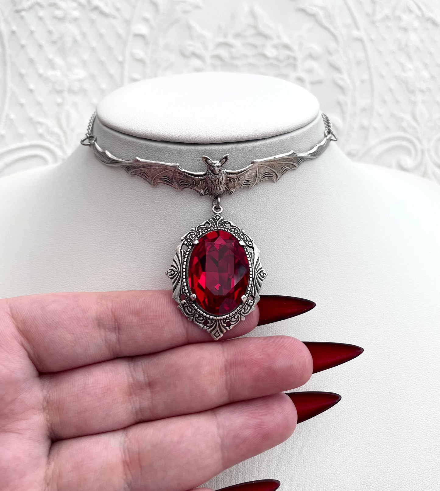 CLEARANCE! 'Twilight Crypt' Necklace (Blood Red)
