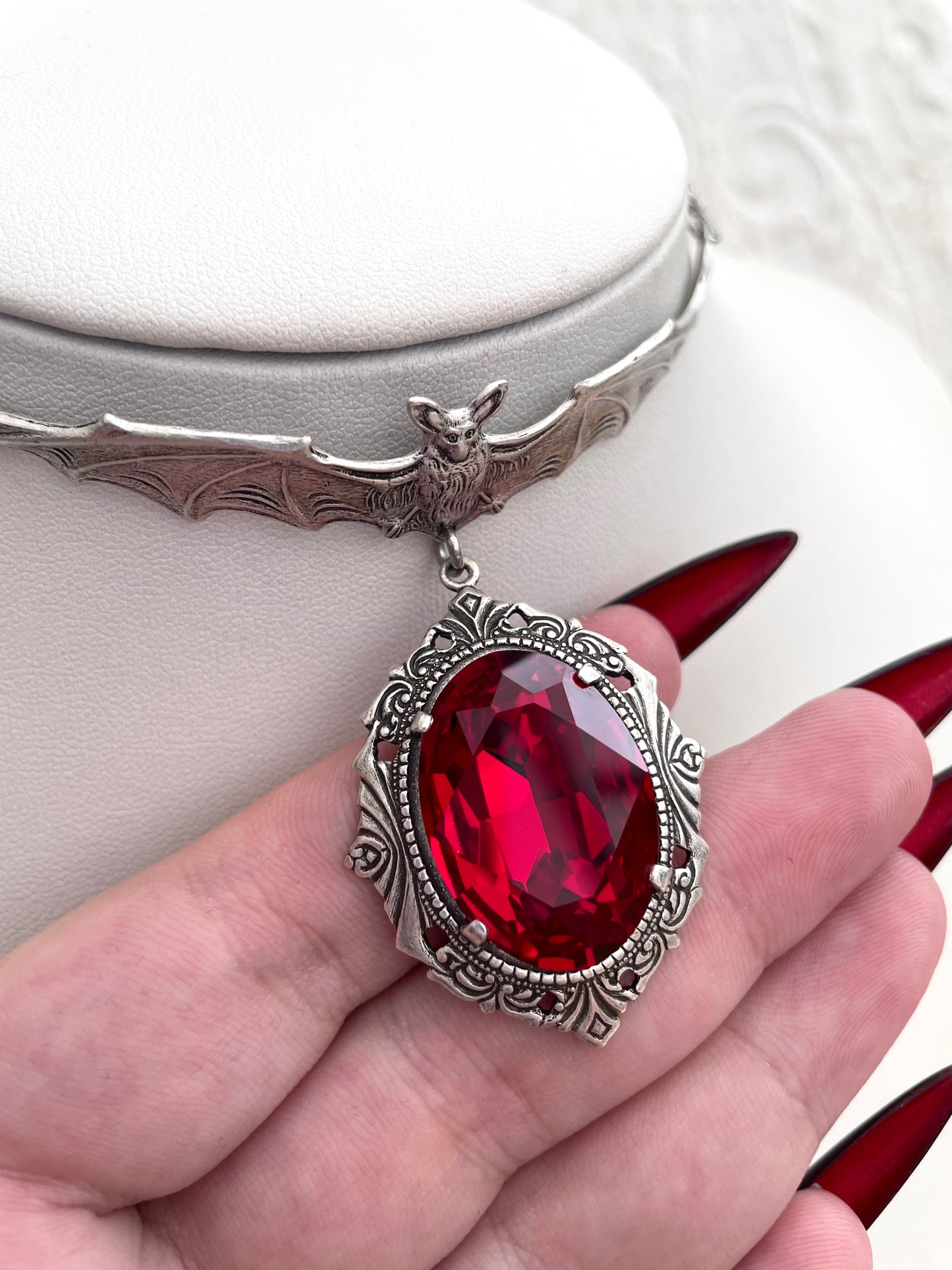 CLEARANCE! 'Twilight Crypt' Necklace (Blood Red)