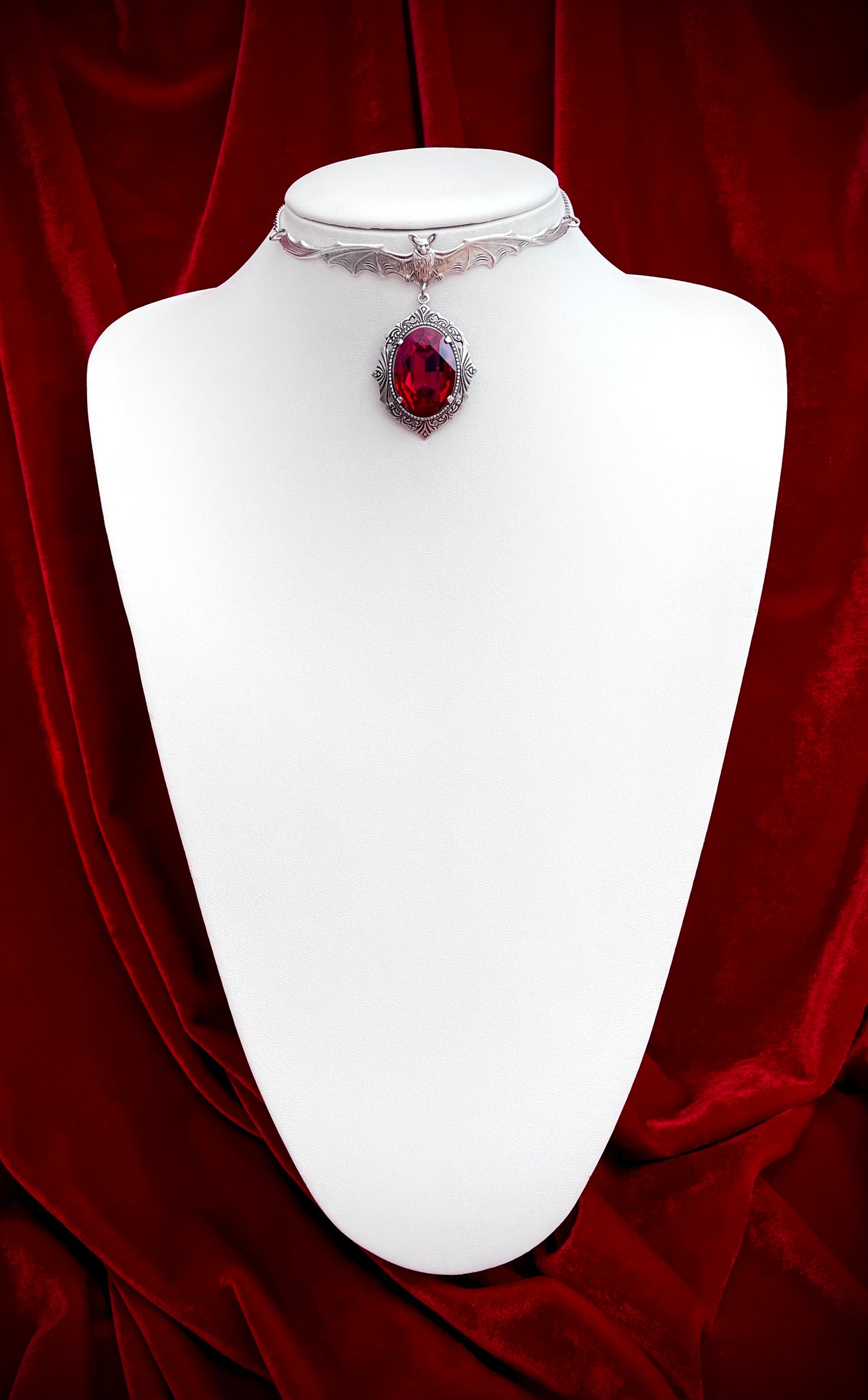 CLEARANCE! 'Twilight Crypt' Necklace (Blood Red)