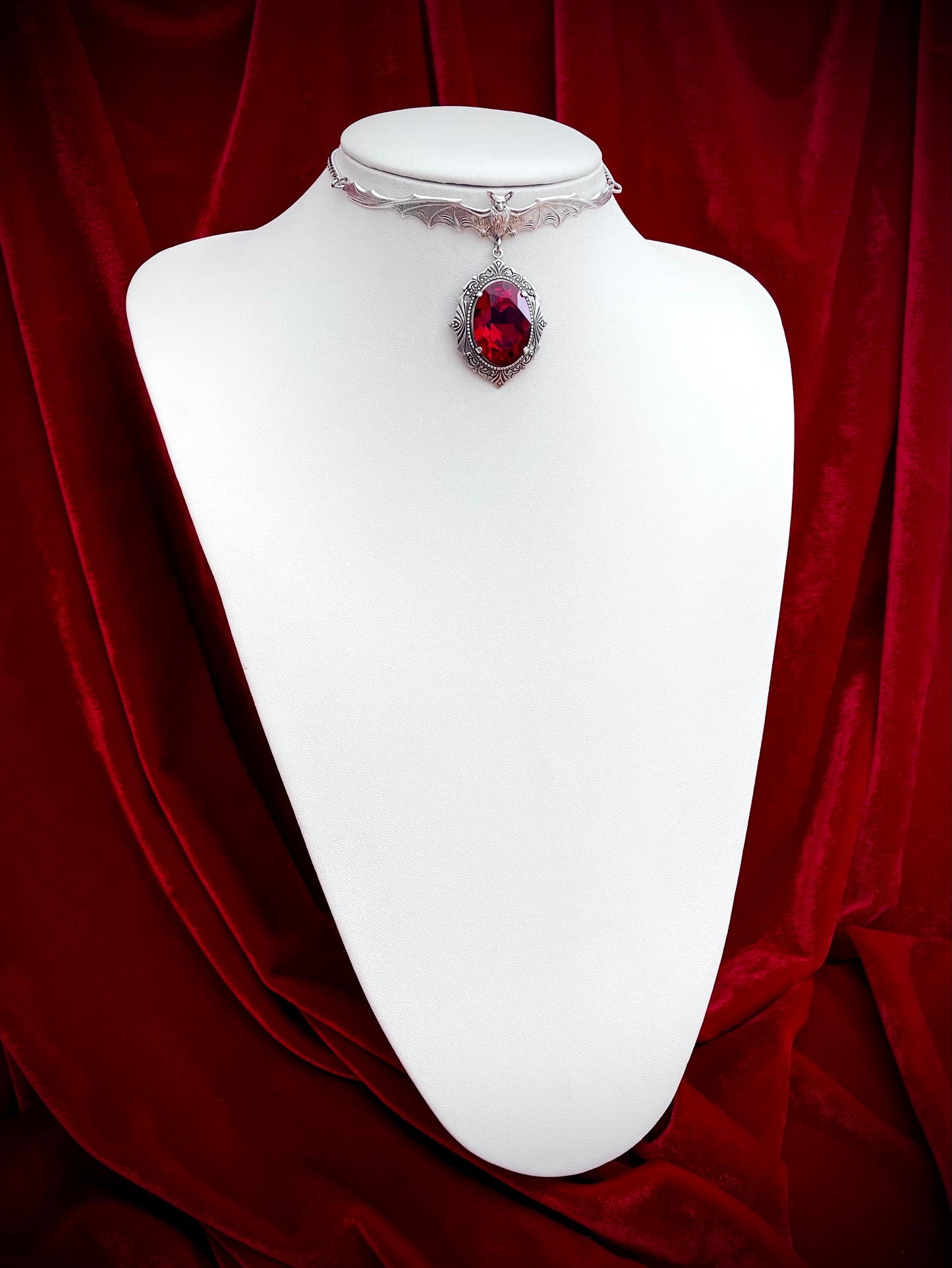 CLEARANCE! 'Twilight Crypt' Necklace (Blood Red)