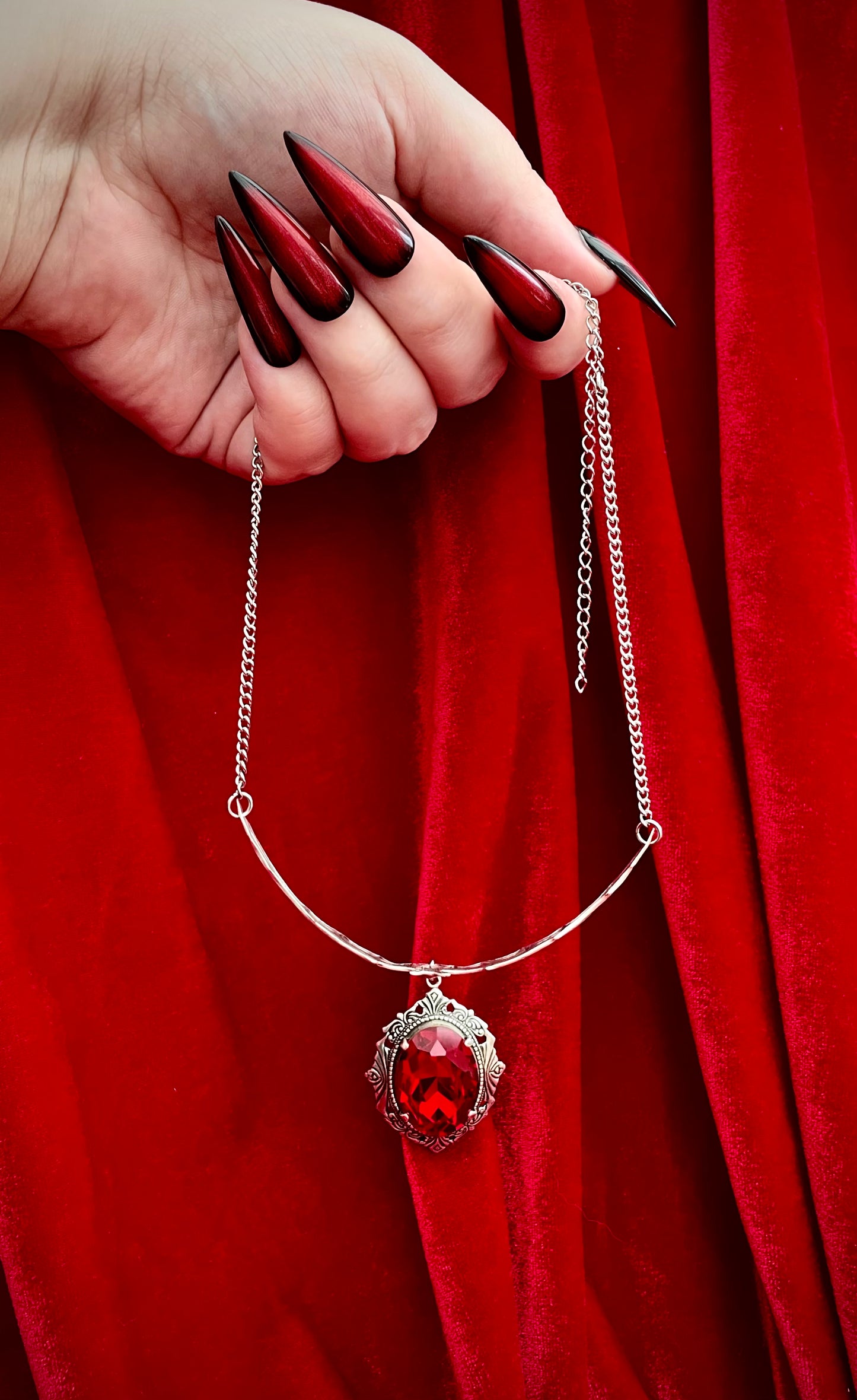 CLEARANCE! 'Twilight Crypt' Necklace (Blood Red)