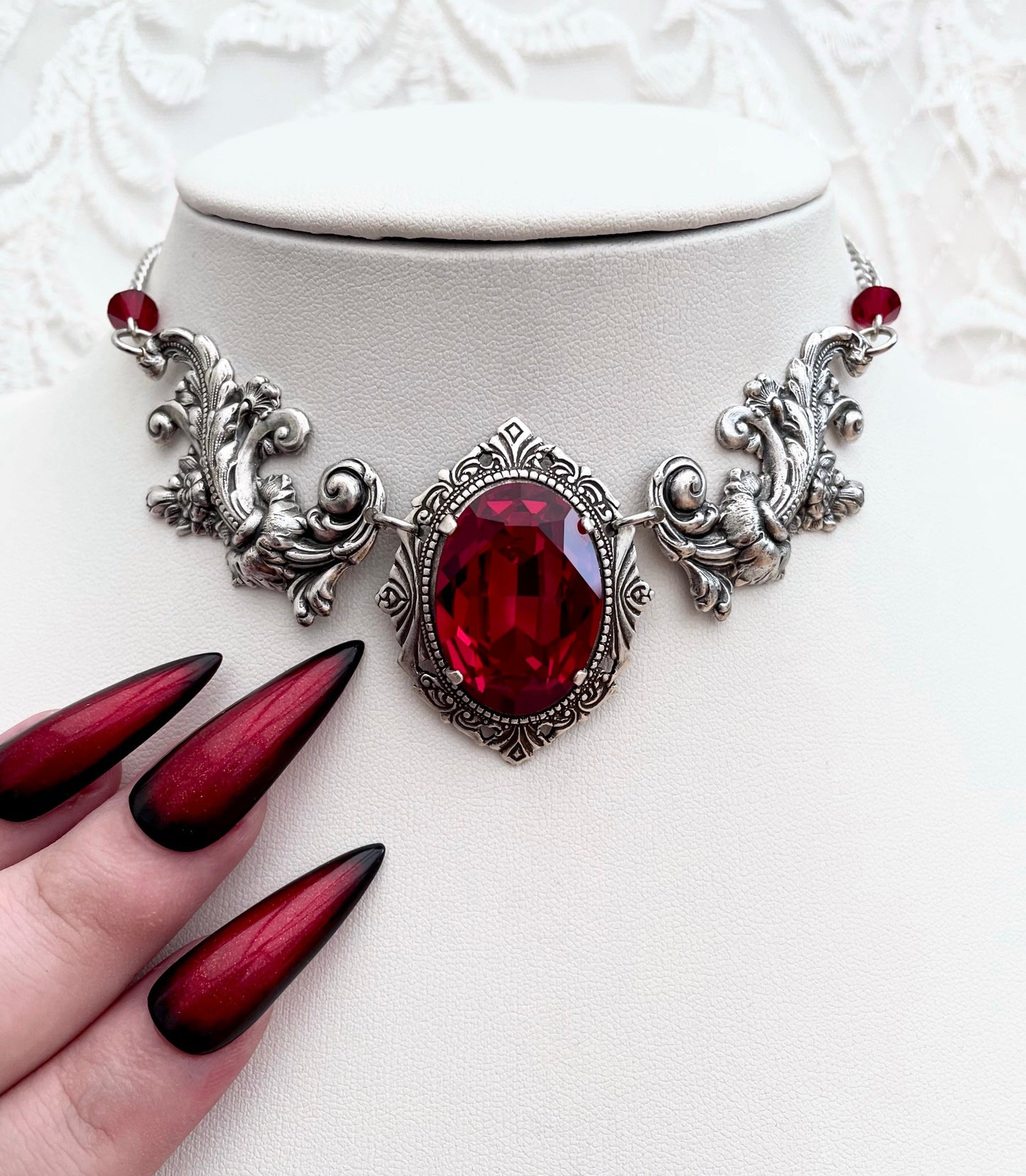 'Aurora II' Necklace (Blood Red)