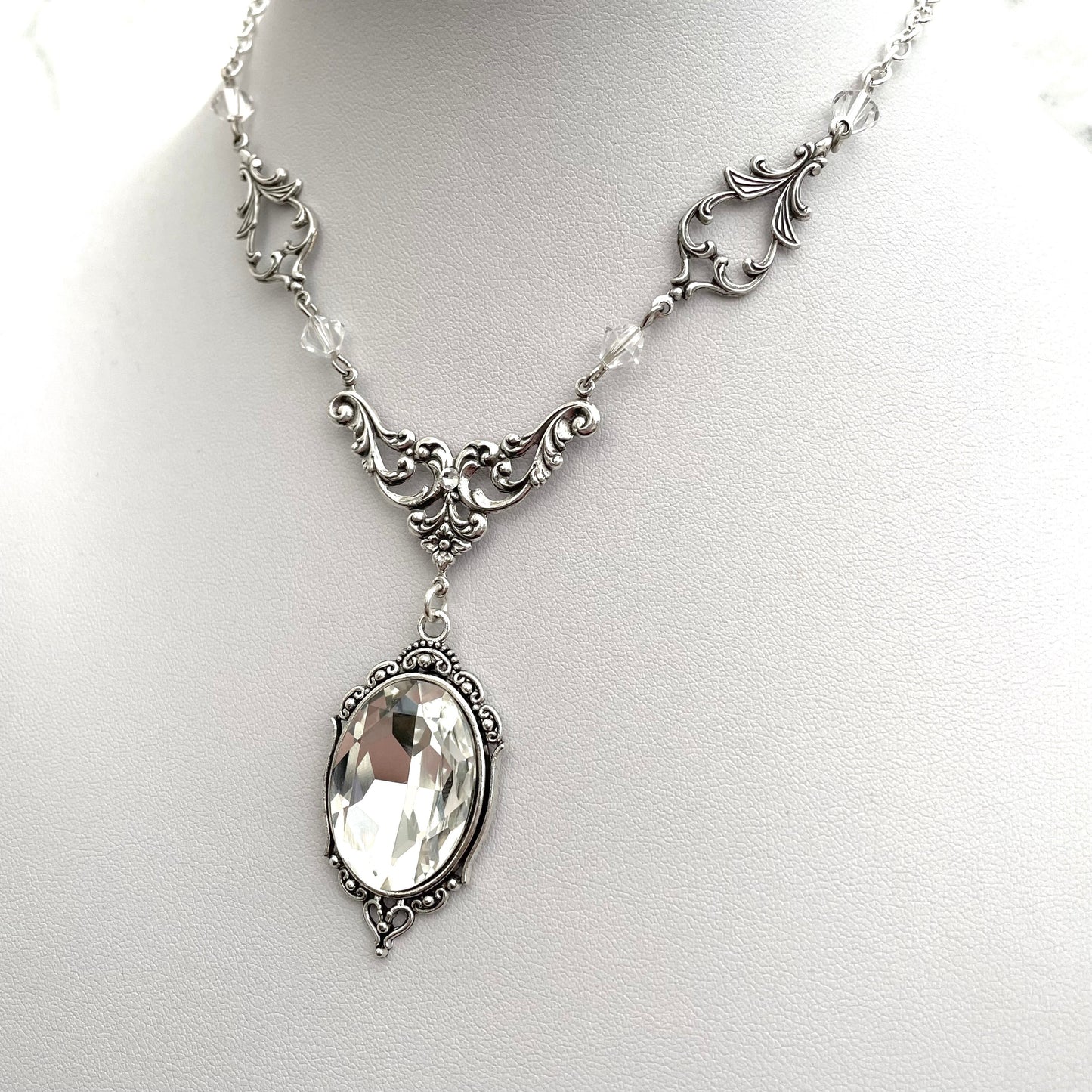'Lenore' Necklace (Moonlight - Clear)