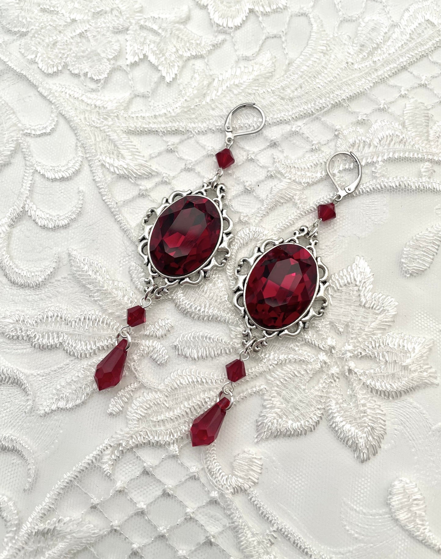'Anastasia' Earrings (Death Black)
