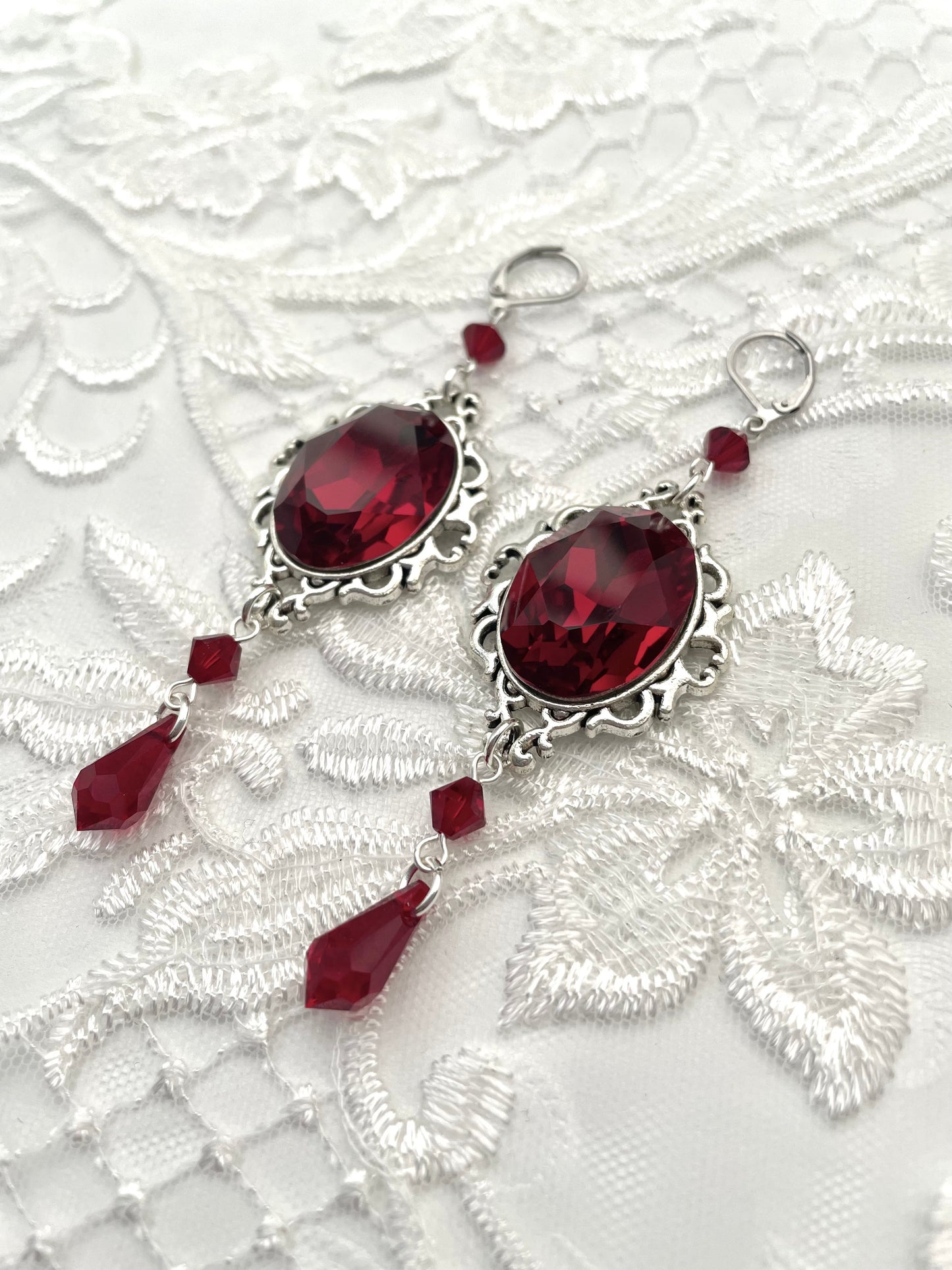 'Anastasia' Earrings (Death Black)