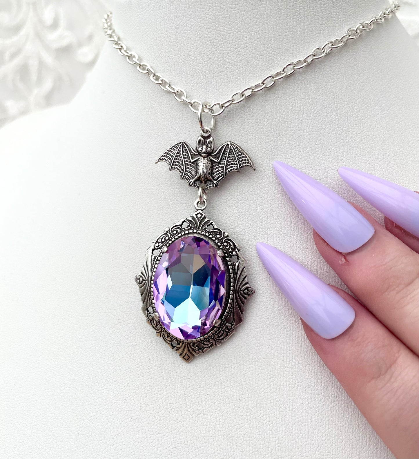 'Crypt' Necklace (Lavender Ombre)
