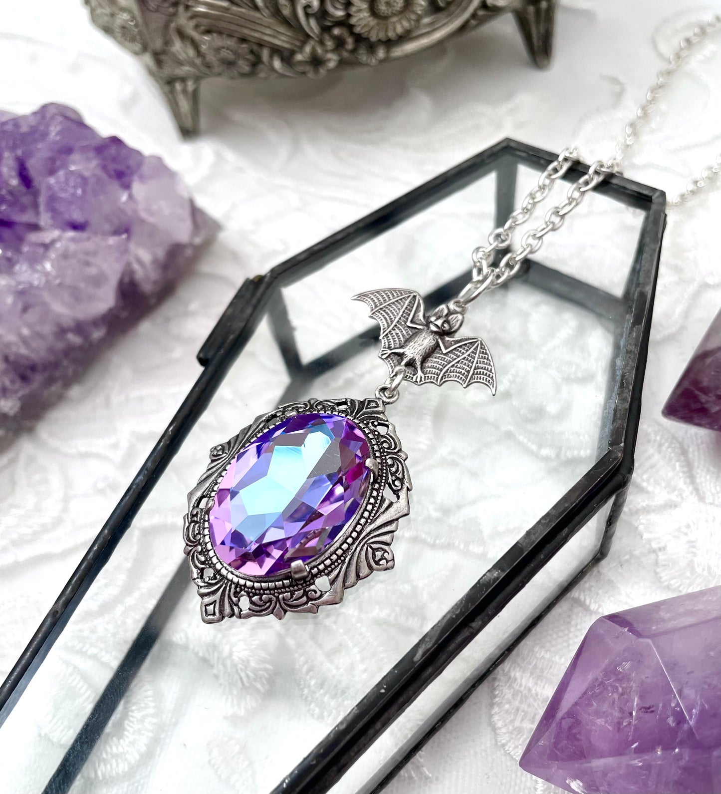 'Crypt' Necklace (Lavender Ombre)