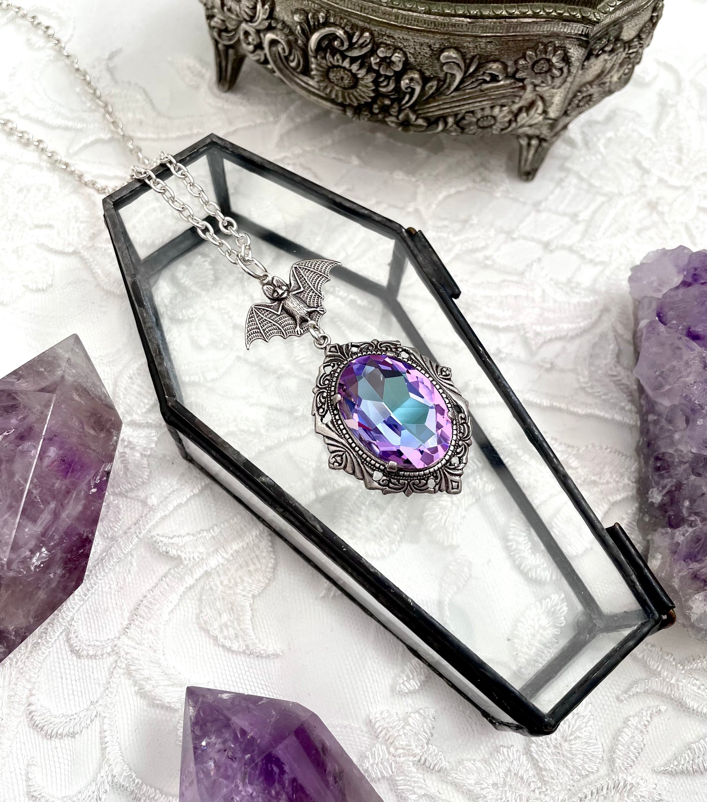 'Crypt' Necklace (Lavender Ombre)