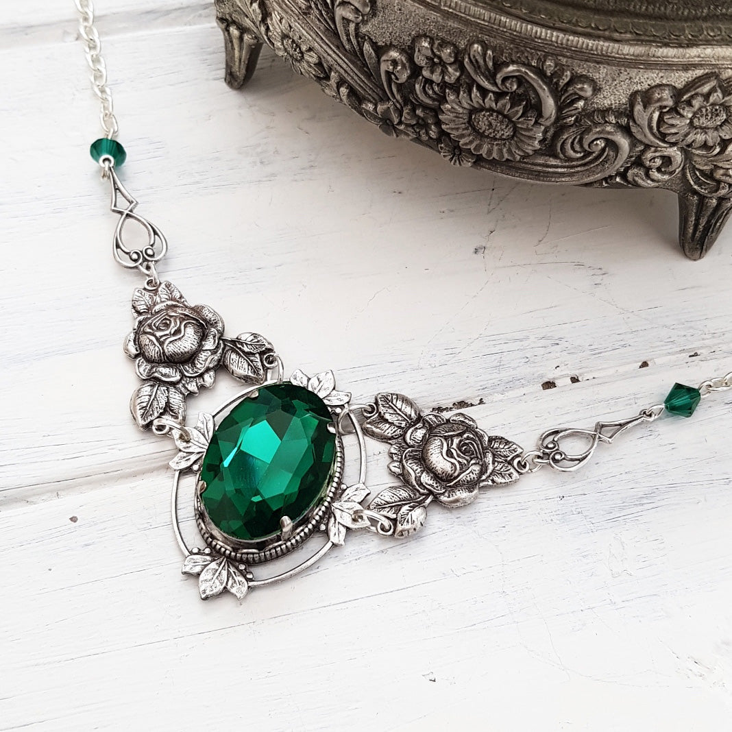 'Ophelia' Necklace (Ivy Emerald)