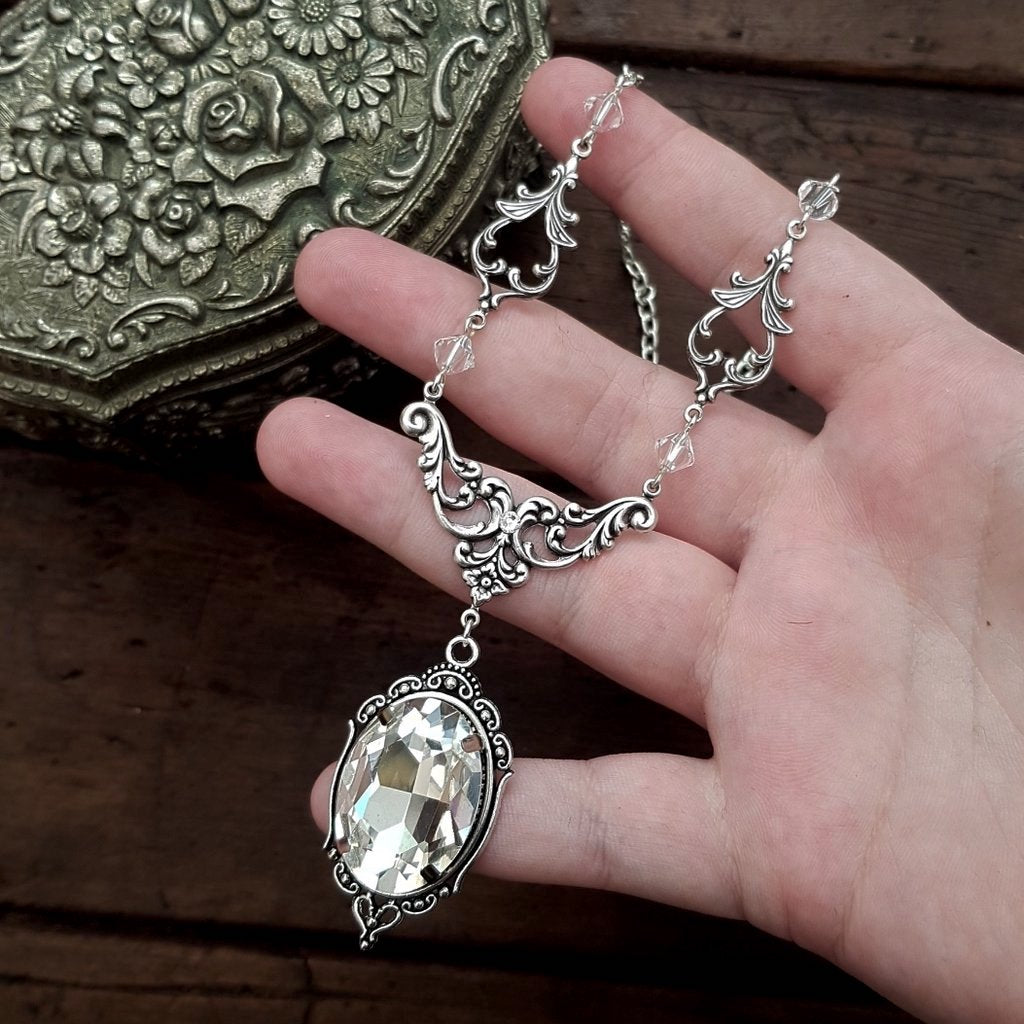 'Lenore' Necklace (Moonlight - Clear)