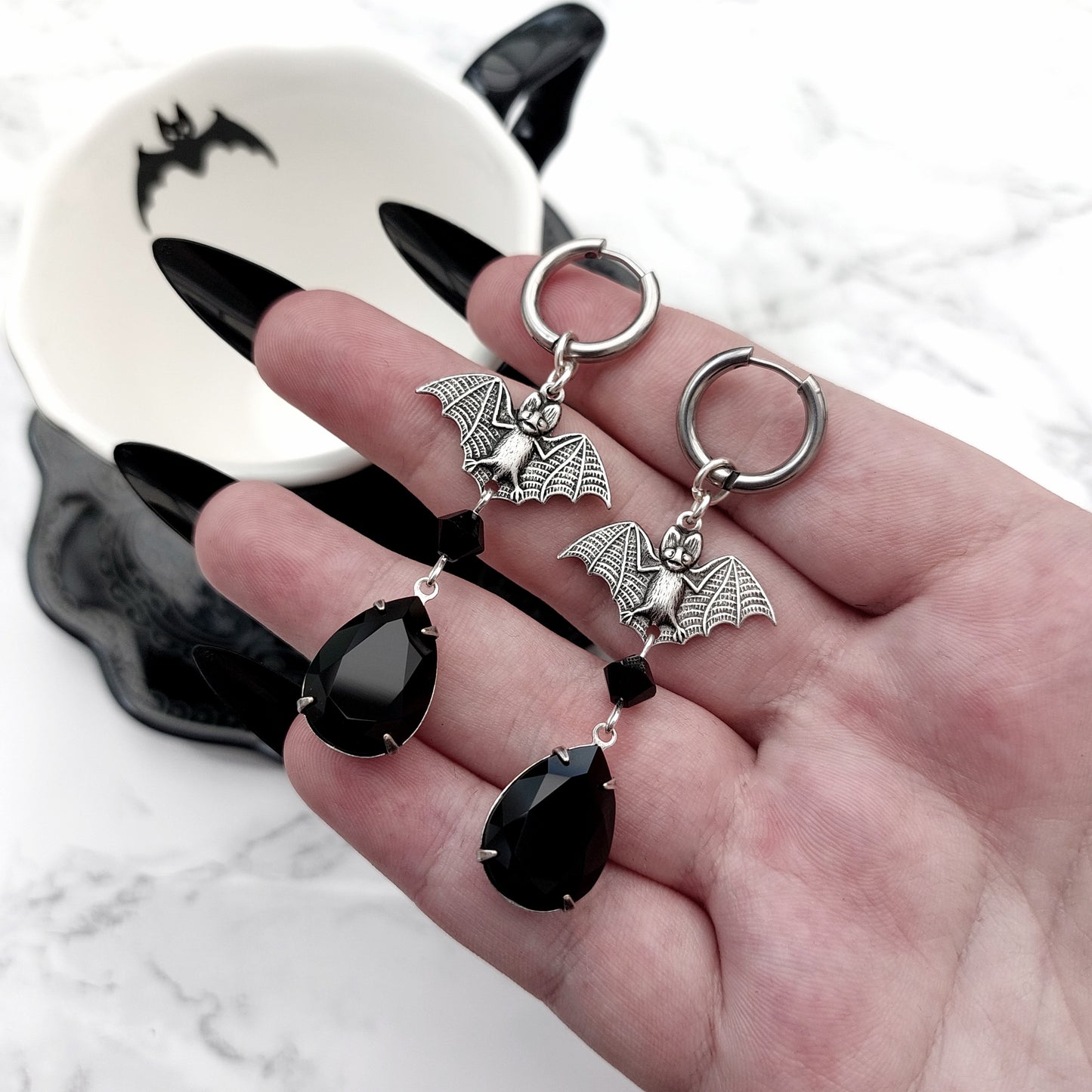 'Dusk' Earrings (Death Black)