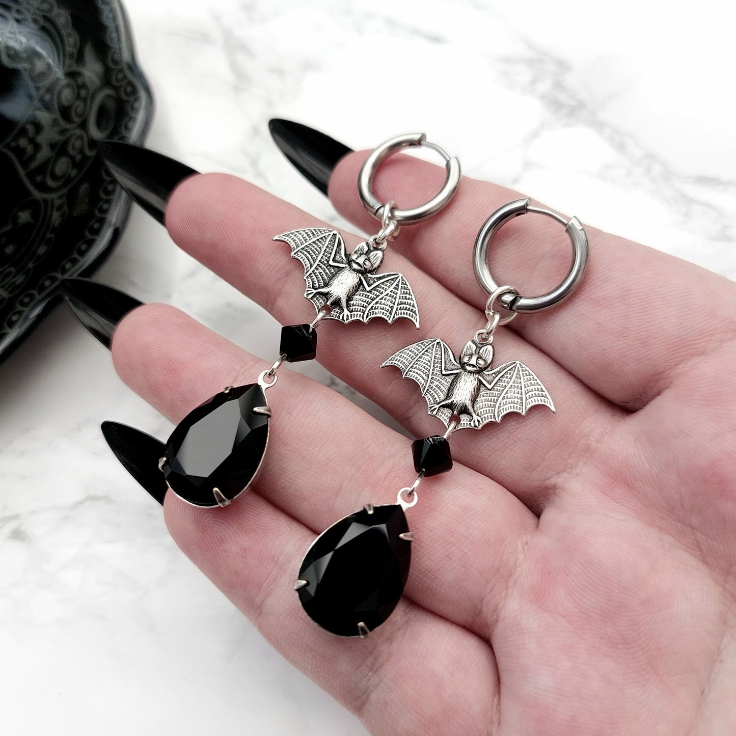 'Dusk' Earrings (Death Black)
