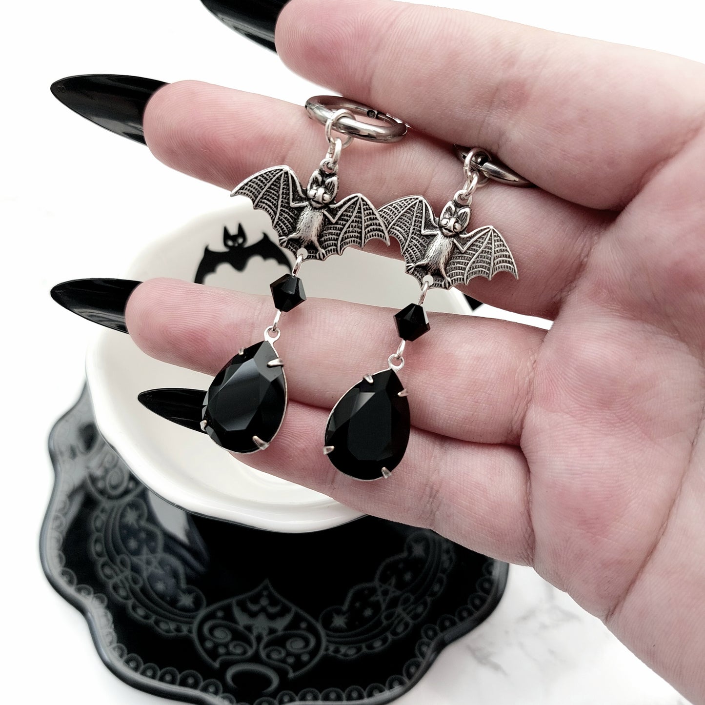 'Dusk' Earrings (Death Black)