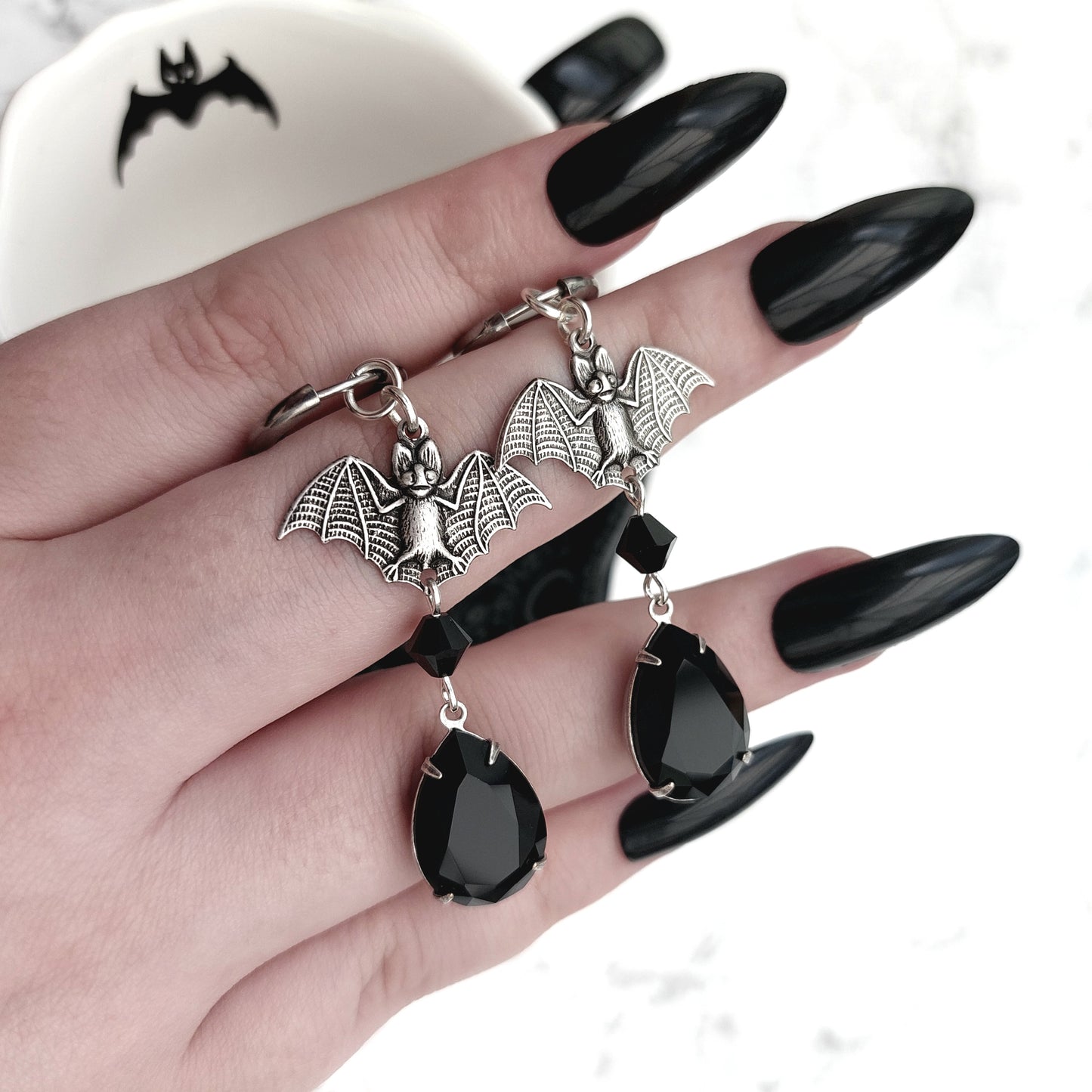 'Dusk' Earrings (Death Black)