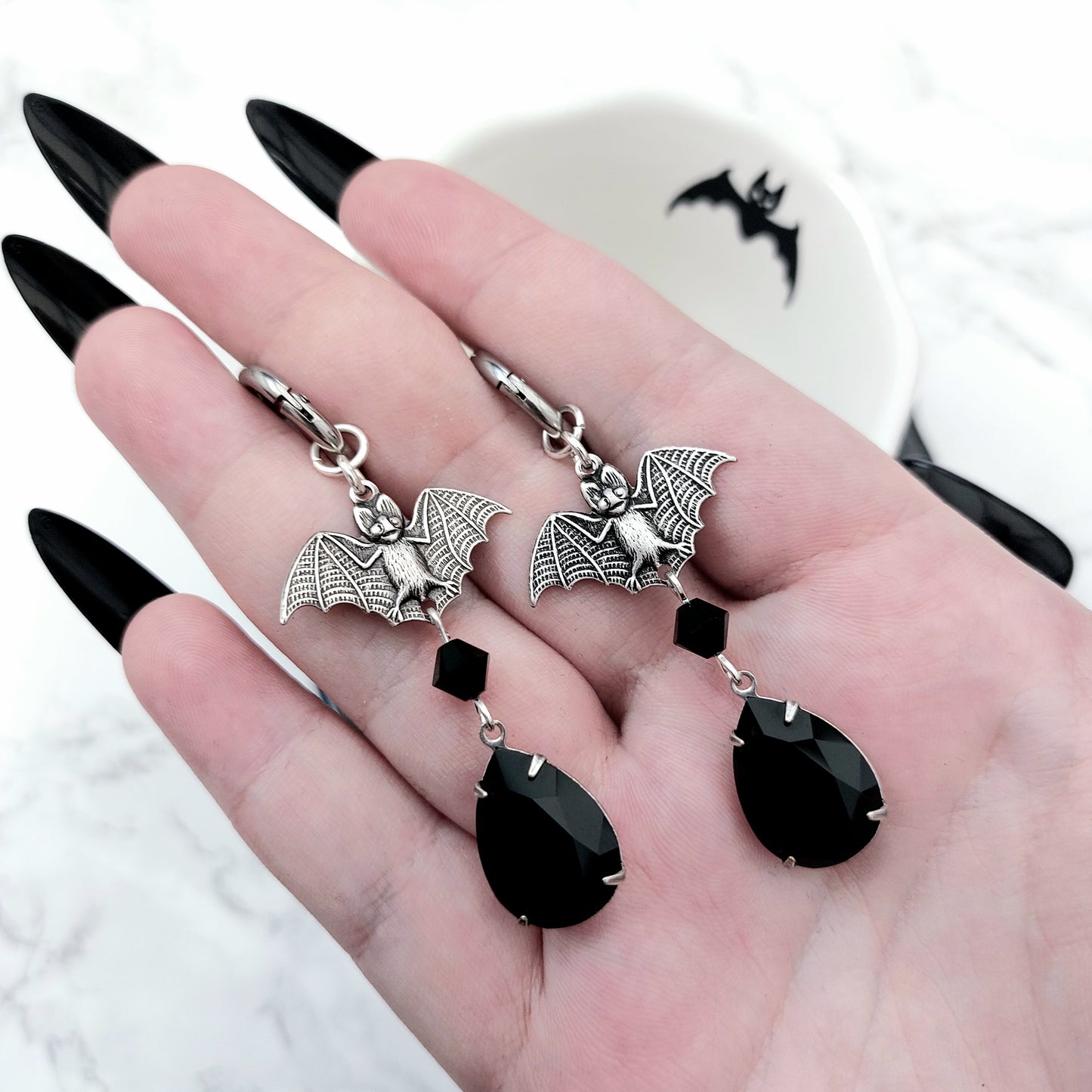 'Dusk' Earrings (Death Black)