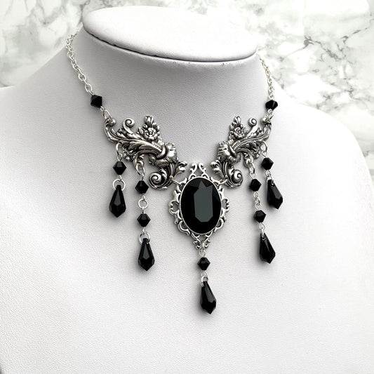 'Anastasia' Necklace (Death Black) *BACK ORDER*
