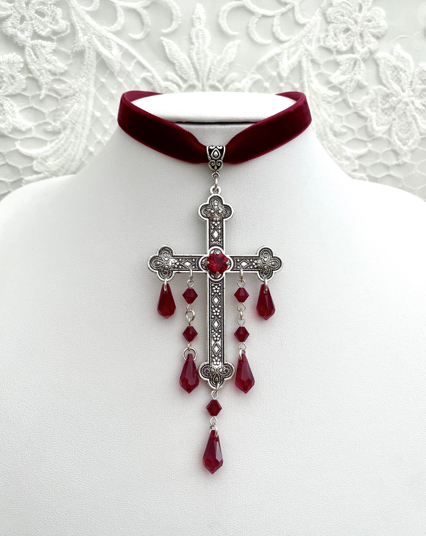 'Sacred' Choker (Blood Red)