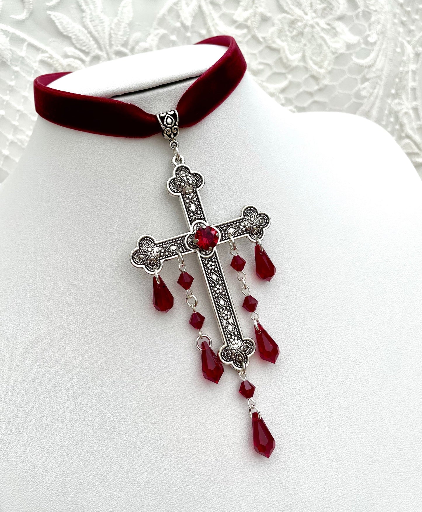 'Sacred' Choker (Blood Red)