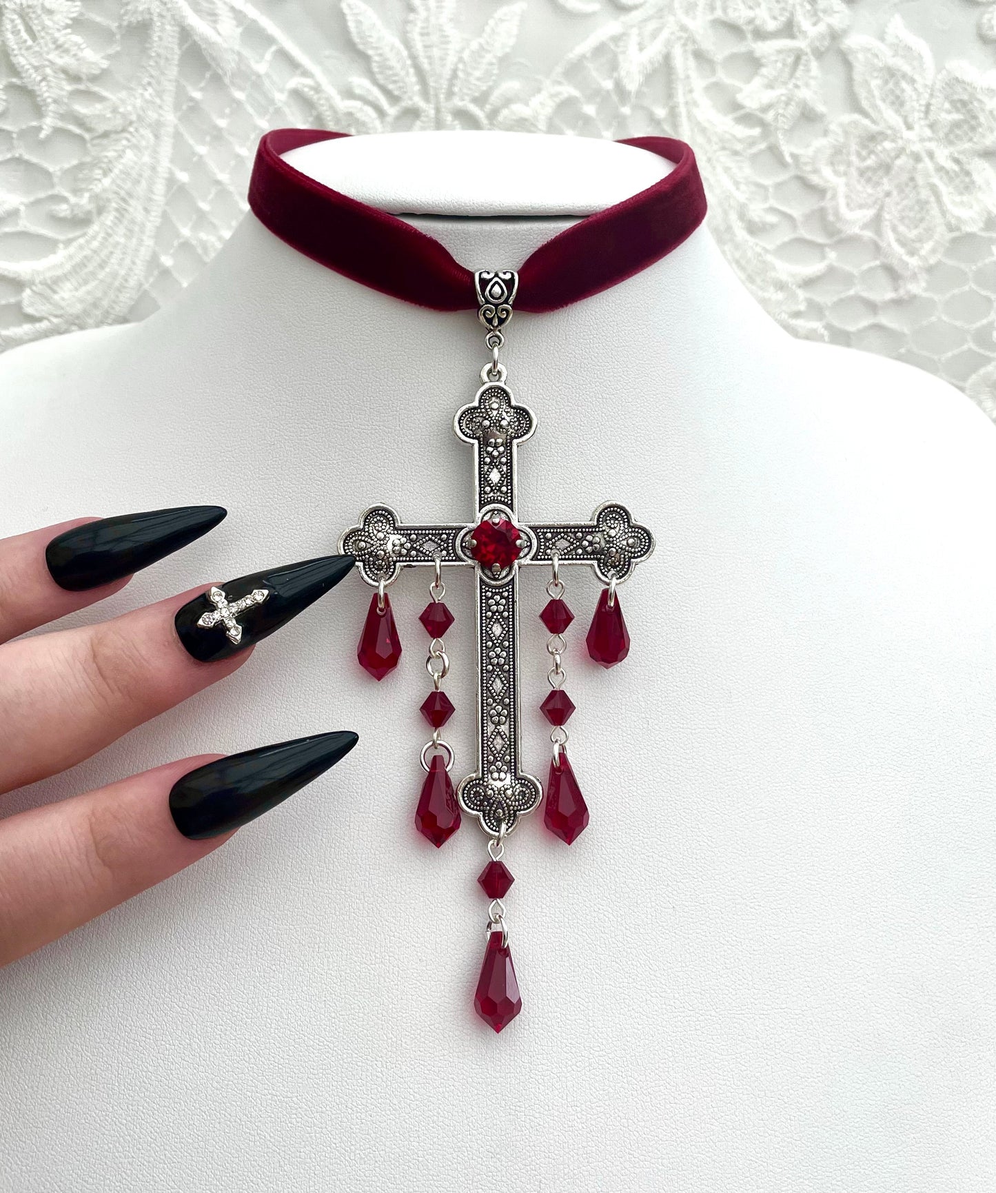 'Sacred' Choker (Blood Red)