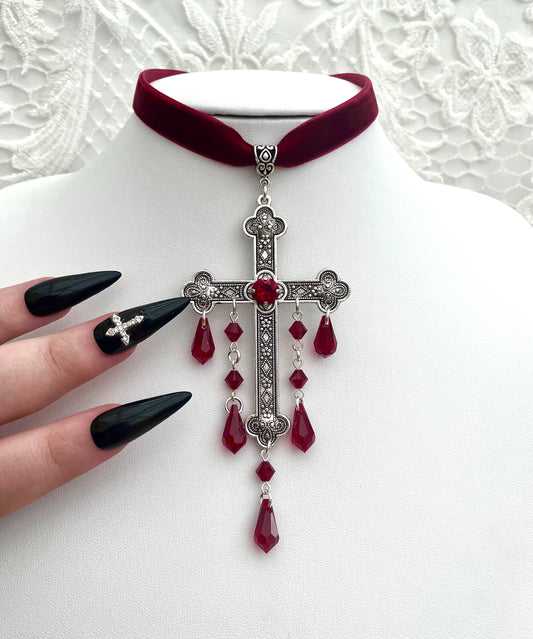 'Sacred' Choker (Blood Red)