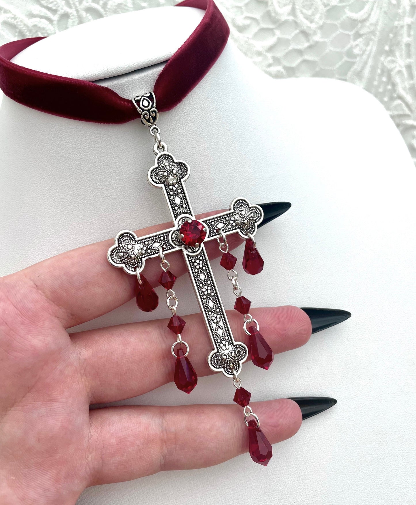 'Sacred' Choker (Blood Red)