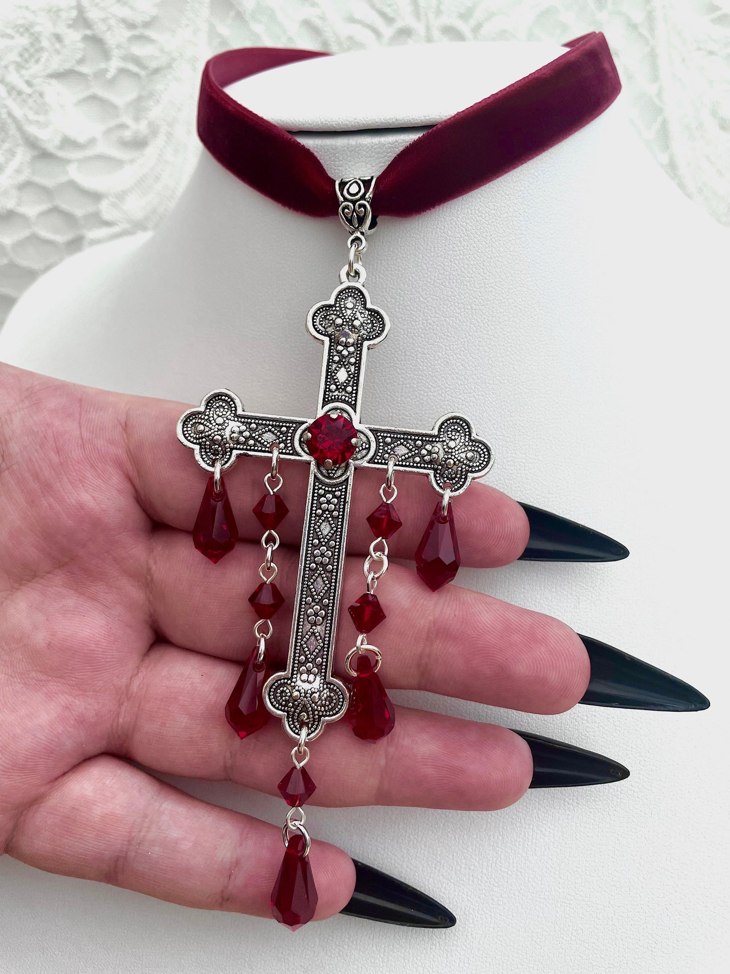 'Sacred' Choker (Blood Red)