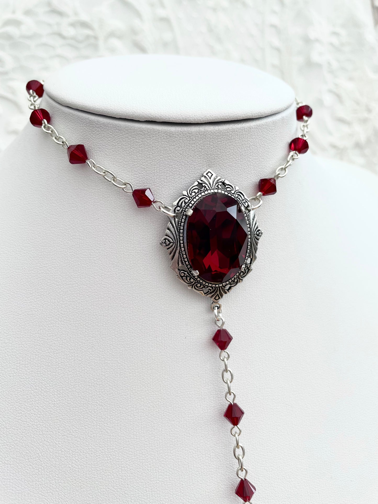 Rosary 'Lucy' Necklace (Colour Options)