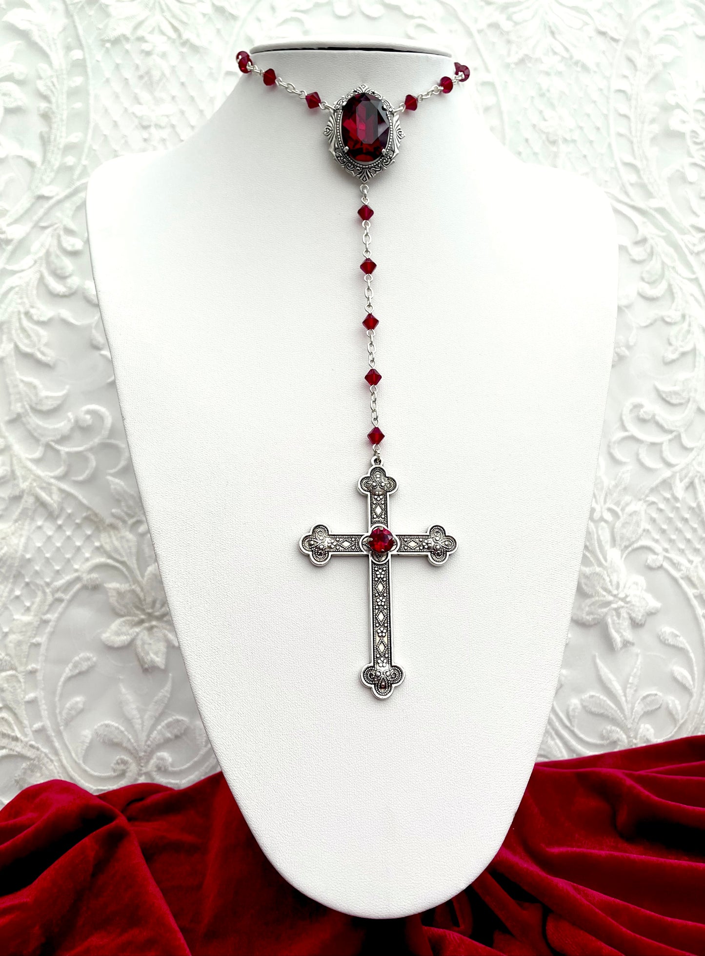 Rosary 'Lucy' Necklace (Colour Options)