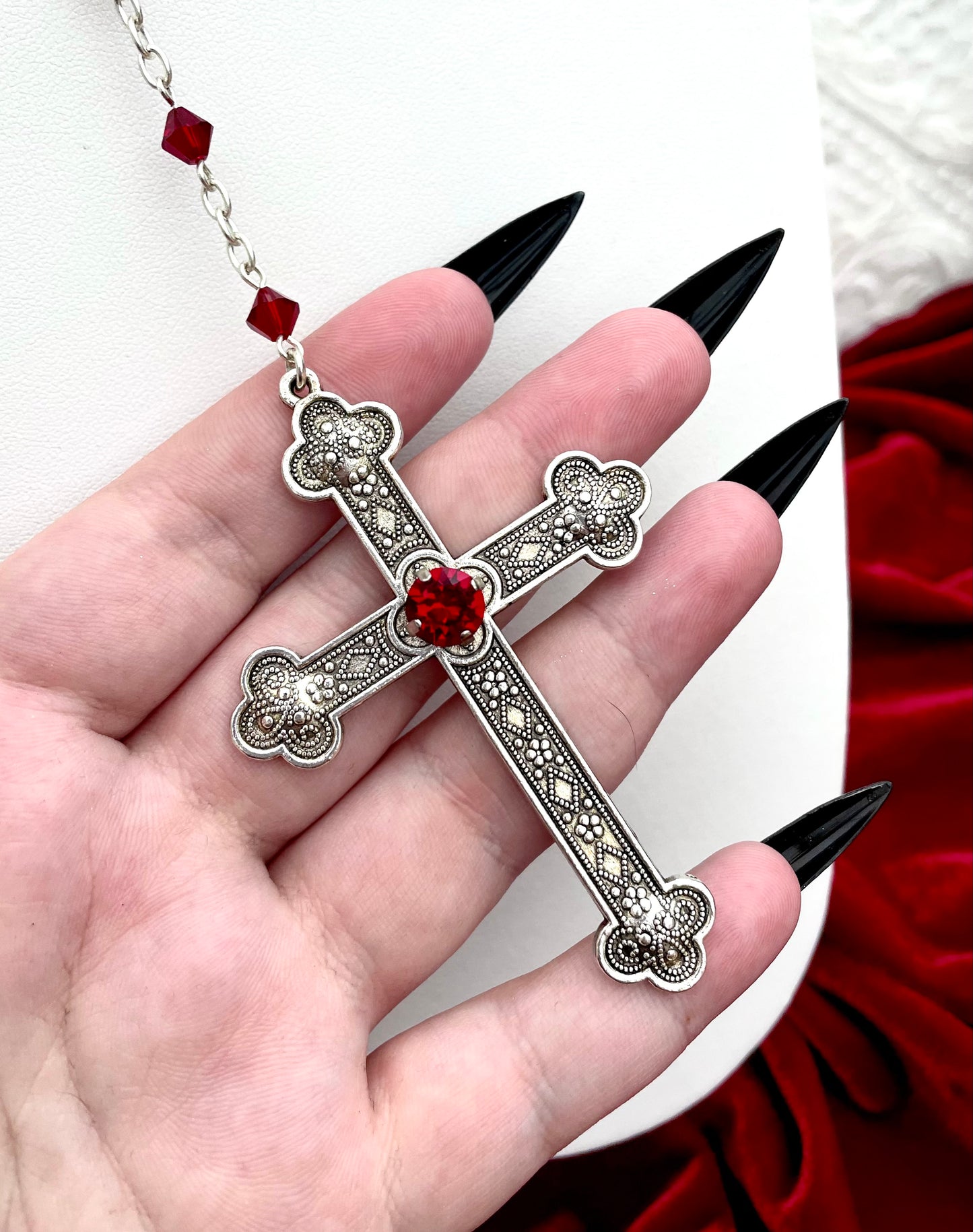 Rosary 'Lucy' Necklace (Colour Options)