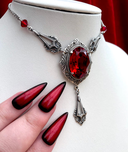 'Dracula's Kiss' Necklace (Blood Red) *REVAMP*