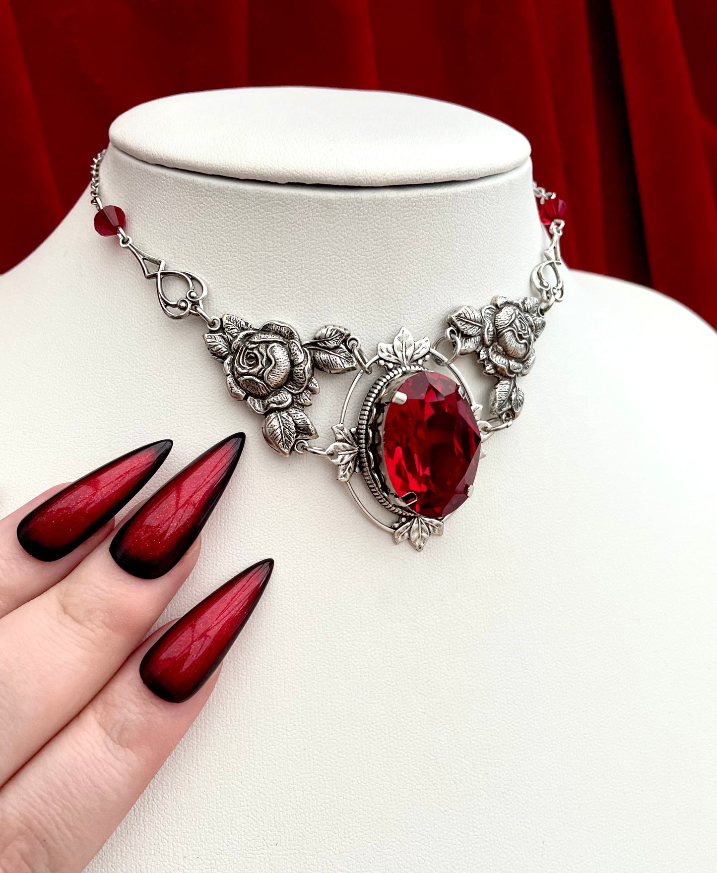 'Ophelia' Necklace (Passion Red)