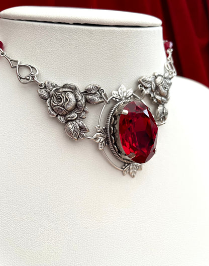 'Ophelia' Necklace (Passion Red)