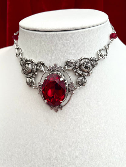 'Ophelia' Necklace (Passion Red)