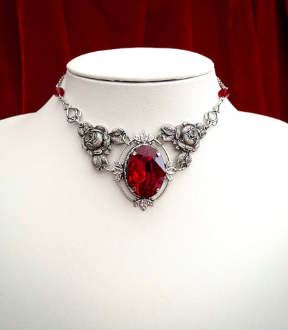 'Ophelia' Necklace (Passion Red)