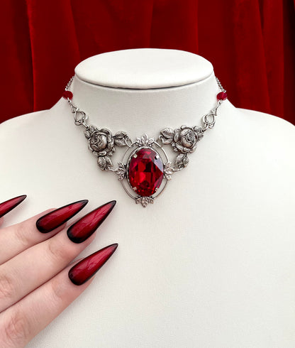 'Ophelia' Necklace (Passion Red)