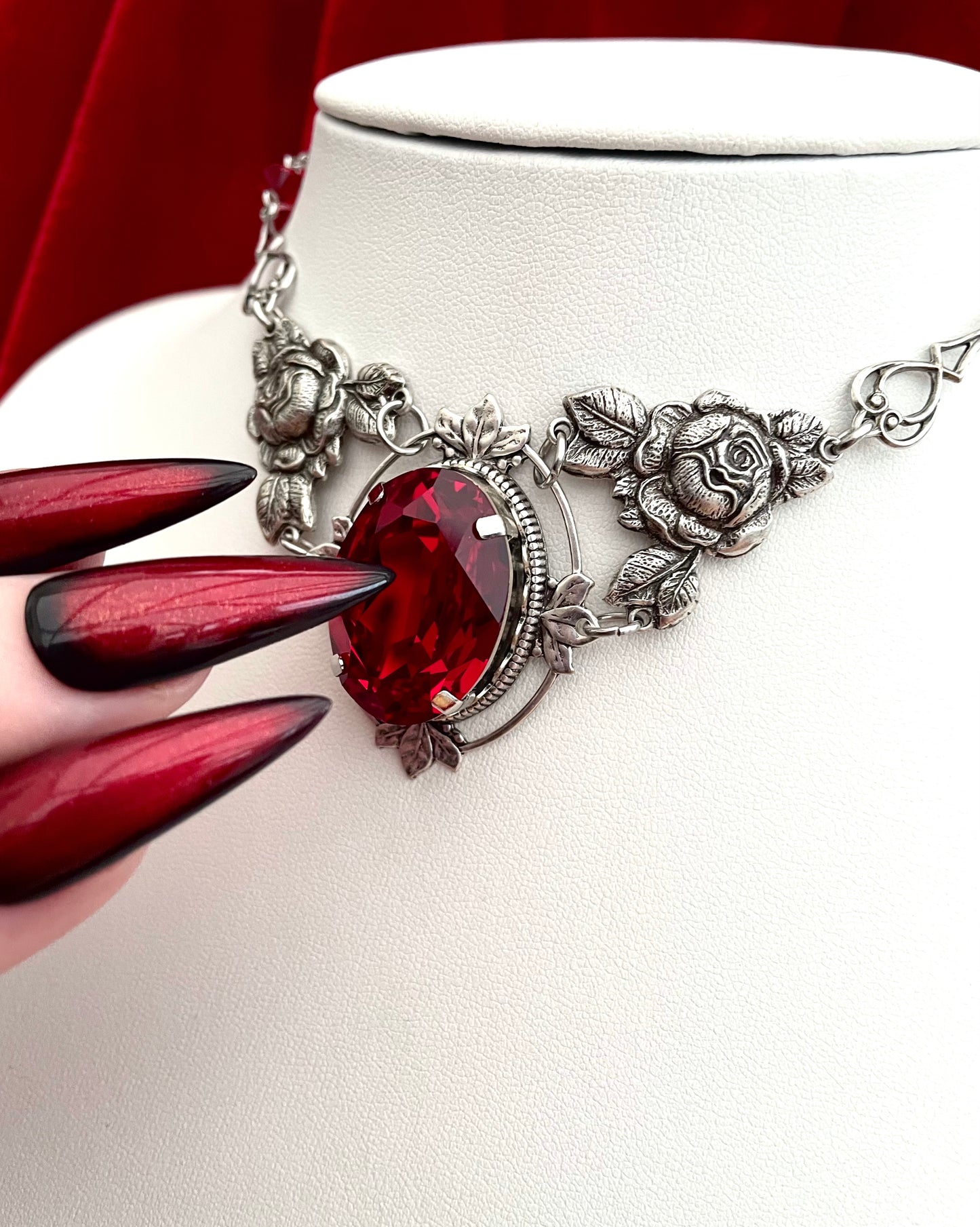 'Ophelia' Necklace (Passion Red)