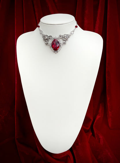 'Ophelia' Necklace (Passion Red)