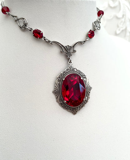 'Requiem' Necklace (Blood Red)