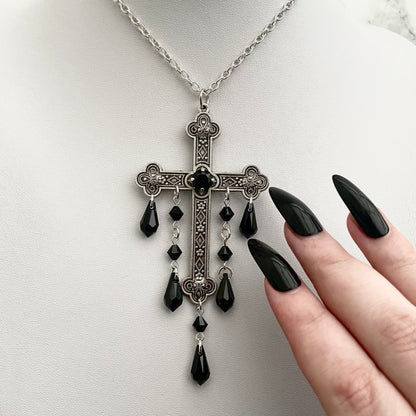 'Sacred' Pendant Necklace (Death Black)