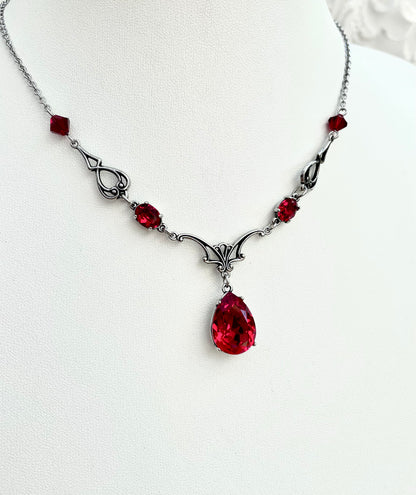 'Vesper' Necklace - Blood Red