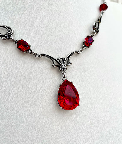 'Vesper' Necklace - Blood Red
