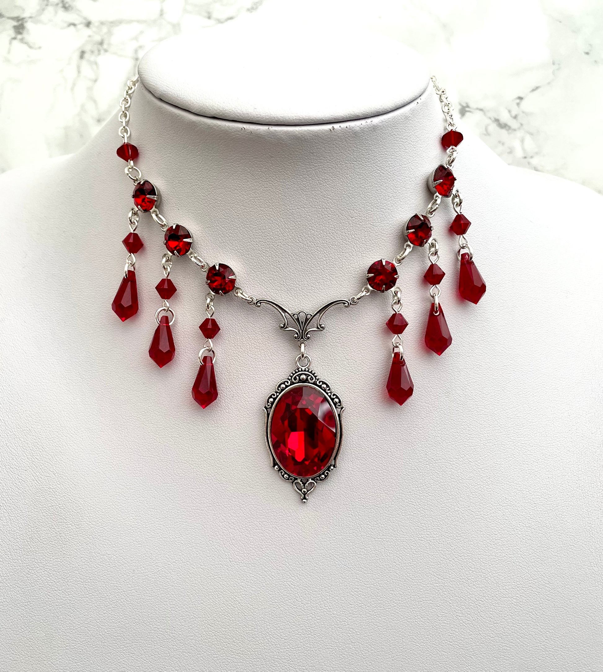 Pandora ruby store necklace