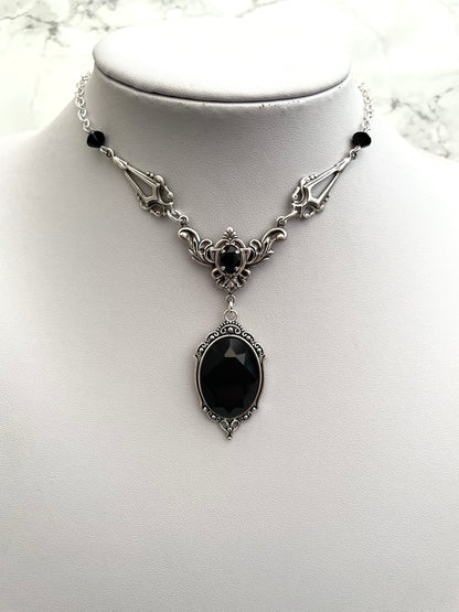 'Underworld' - Gothic Black Jewel Necklace