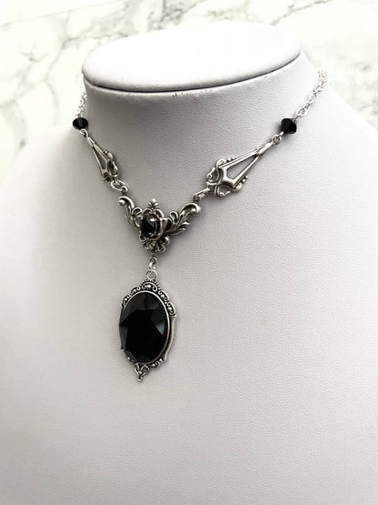 'Underworld' - Gothic Black Jewel Necklace