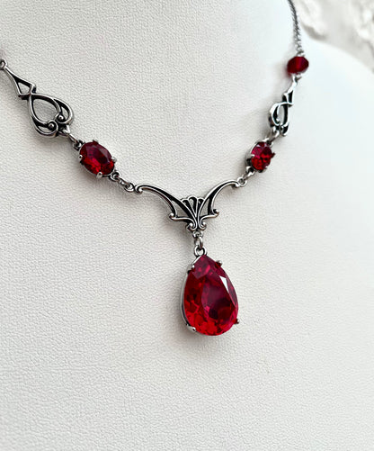 'Vesper' Necklace - Blood Red