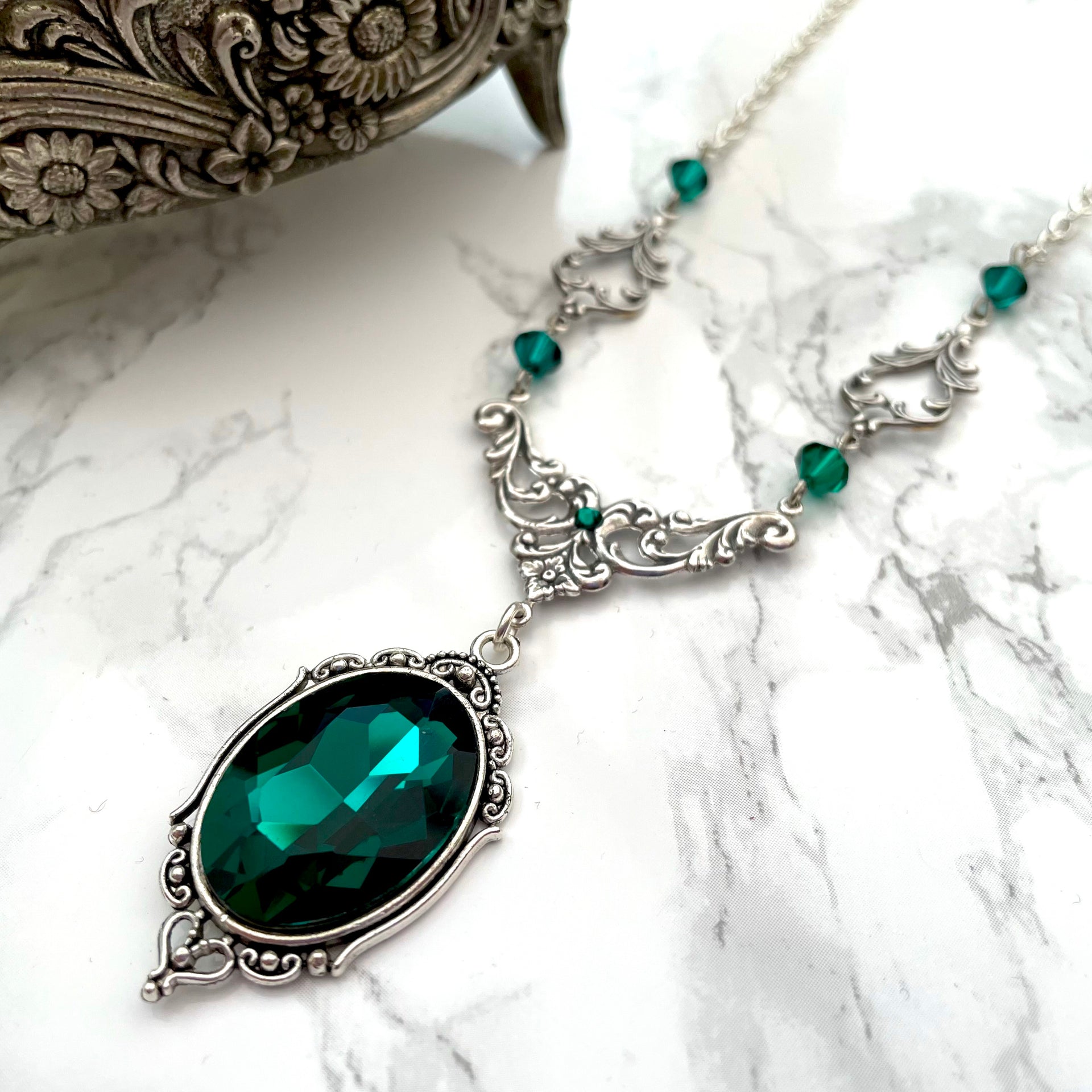 'Lenore' Necklace (Poison Emerald)