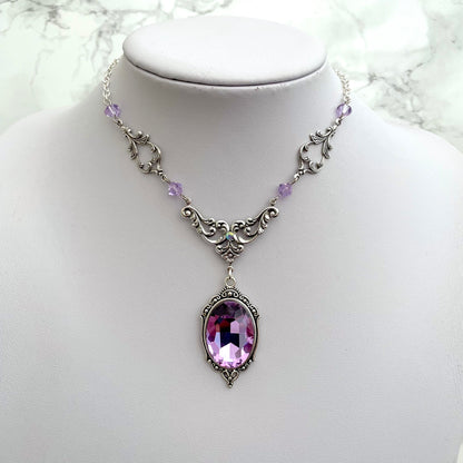 'Lenore' Necklace (Unicorn Crystal - Lilac)